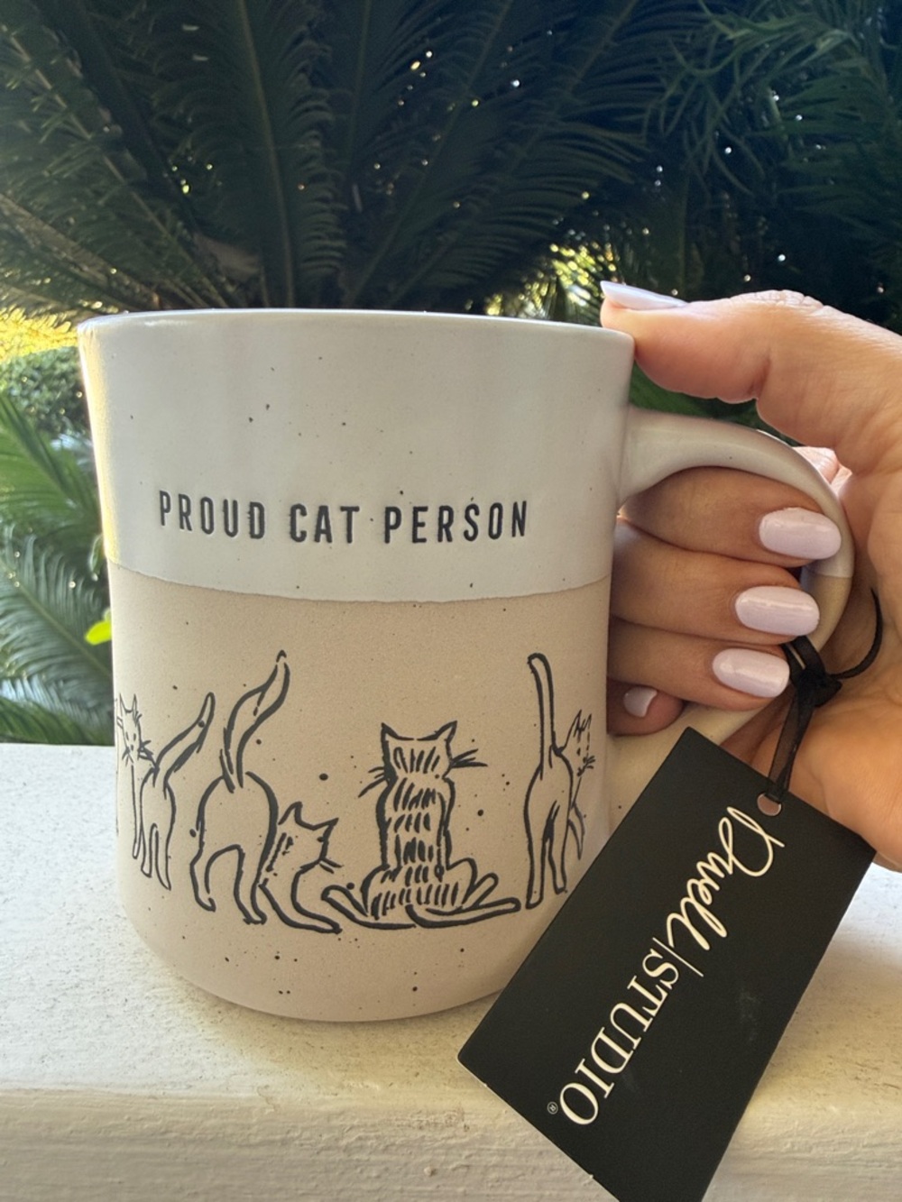Proud Cat Person Ceramic Mug - Cream